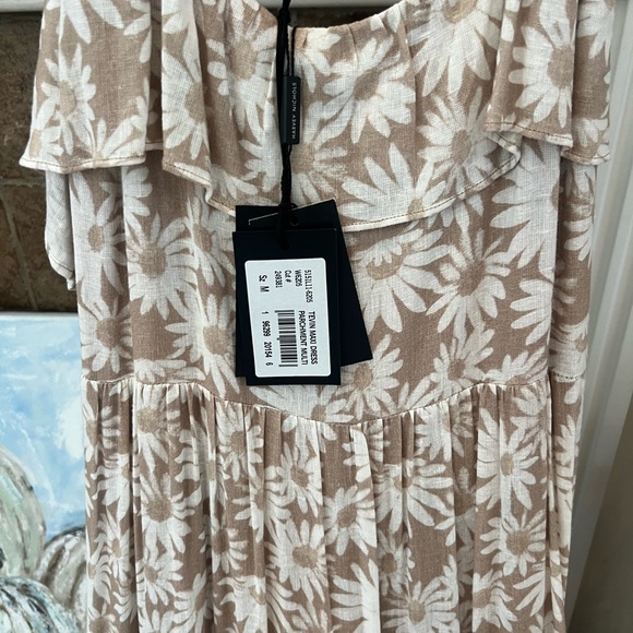 NWT Paige Tevin Boho Floral Maxi Dress Parchment m - Picture 2 of 8